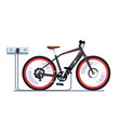 Electric bicycle charging batteries with outlet