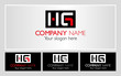HG nowoczesne logo dla firmy prostokąt
