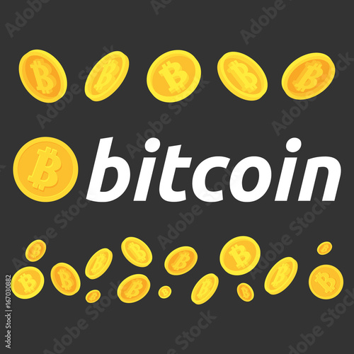 A Set Of Bitcoins Different Poses Of Bitcoins A Few Bitcoin In - 
