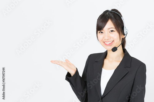 Fotografía portrait of asian businesswoman isolated on white background