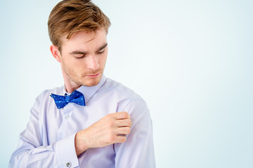 Canvas Print - bow-tie and white shirt