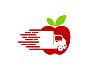 Fruit Delivery Icon Logo Design Element