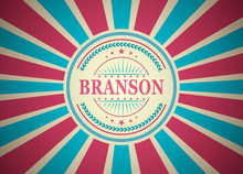 Branson Retro Vintage Style Stamp Background