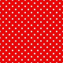 Seamless Polka Dots Pattern In Red