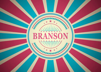 Wall Mural - Branson Retro Vintage Style Stamp Background