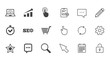 © blankstock - Internet, seo icons. Online shopping, charts.