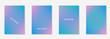 © Holo Art - Minimal trendy covers. Vector halftone gradients. Geometric future template for flyer, poster, brochure and invitation. Minimalistic colorful cover. Set of EPS 10 illustration.