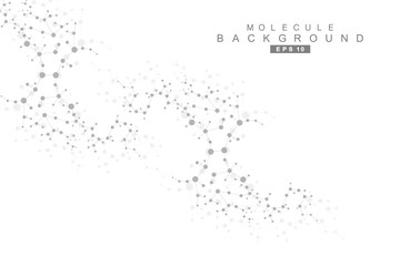 Wall Mural - structure molecule and communication. dna, atom, neurons. scientific concept for your design. connec