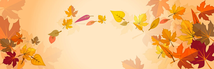 Wall Mural - banner on the autumn theme