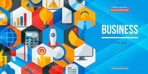 Business forum creative banner Wallpaper Mural