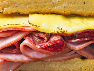 Sticker - rustic deli cold cuts sandwich