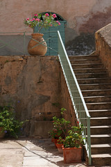 Wall Mural - escalier en pierre à Saint Florent en haute corse