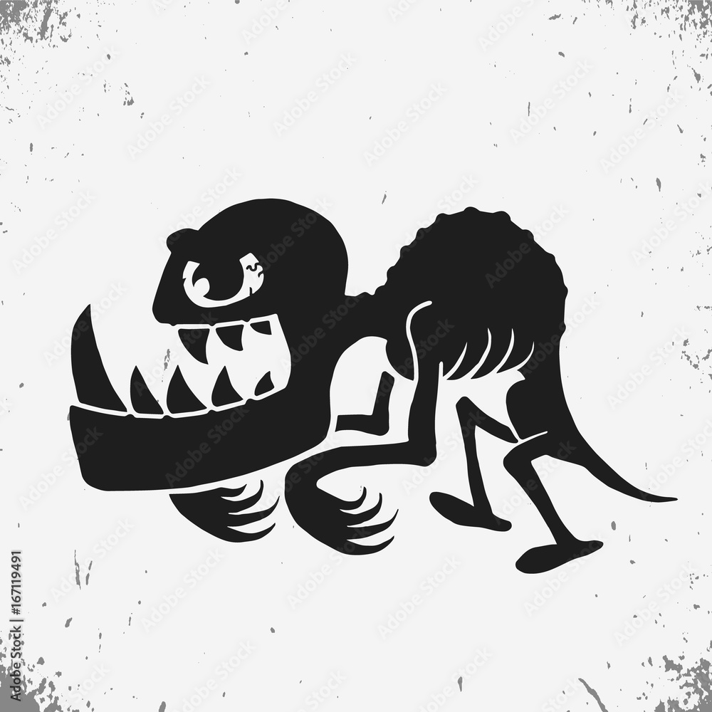 cartoon-monster-silhouette-vector-illustration-stock-vector-adobe-stock