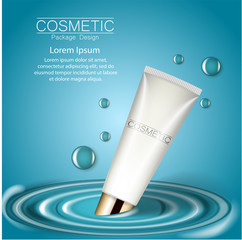 Wall Mural - Moisturizing face cream package cosmetics design, ads, templates for design