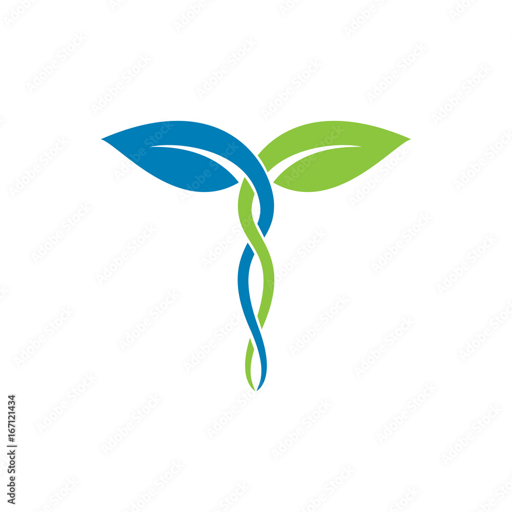 medical nature leaf logo template Stock Vector | Adobe Stock