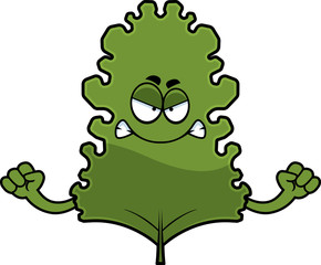 Sticker - Angry Cartoon Kale Leaf