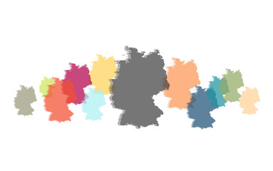  Viele bunte Deutschland-Karten