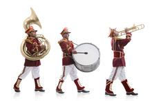 Bandwalas With Instruments Marching