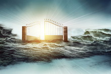 Heaven Gate To God And Jesus For Christian Resurrection And Faith Concept