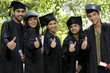 © IndiaPix - College students at graduation ceremony