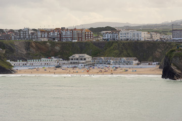 Coastline in Cornwall in the summer