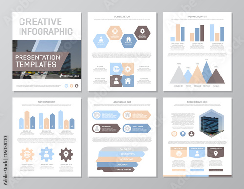 Set Of Colored Elements For Multipurpose A4 Presentation Template Set Of Colored Elements For Multipurpose A4 Presentation Template Slides With Graphs And Charts Leaflet Corporate Report Marketing Advertising