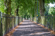 Cycling and walking path in Harborne, Birmingham, UK