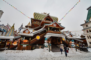 Old wooden structure at Izmailovsky Kremlin, Moscow