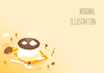 Poster - Autumn minimalist illustration