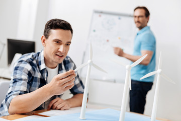 Sticker - Young man being impressed by new power station project