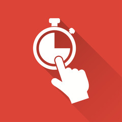 Poster - Stopwatch - vector icon.