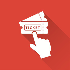 Canvas Print - Ticket - vector icon.