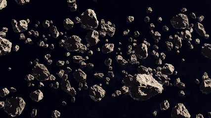 Wall Mural - asteroid field
