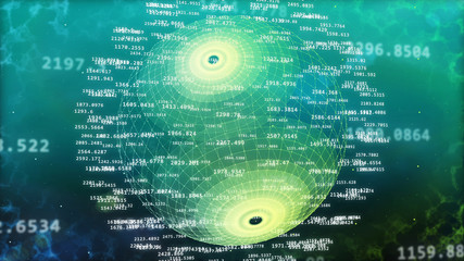 Wall Mural - abstract digital big data. world of big data.