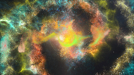 Wall Mural - bright spiral galaxy with billions of stars