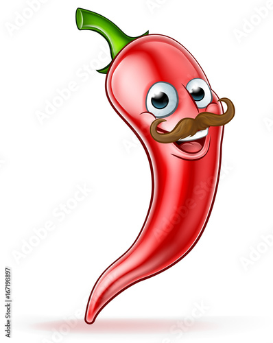 Red Pepper Cartoon Characte...