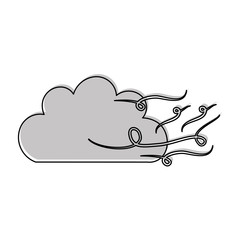 Sticker - Beautiful fantasy cloud with wind vector illustration design