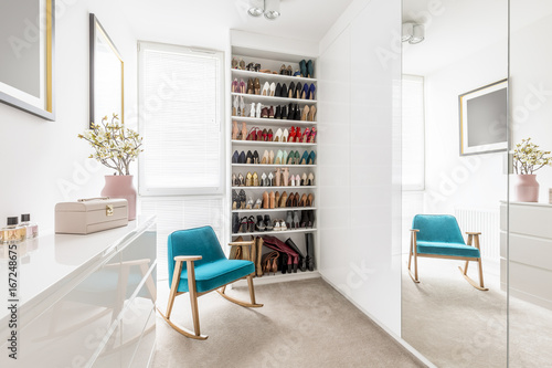 Cuadros en Lienzo Dreamy wardrobe with shoe closet