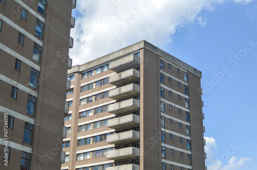 Stampa su Tela Modern condo buildings in downtown Montreal, Canada