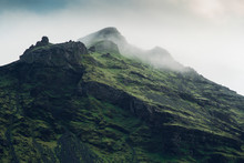 Misty Mountains In Iceland