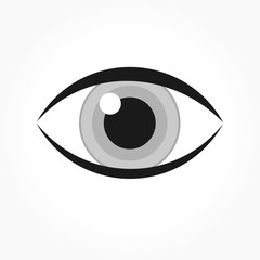 Wall Mural - grey eye icon