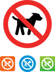 Poster - No Dogs Icon - Illustration