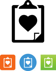 Poster - Nurse Clipboard Icon - Illustration