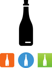 Poster - Opaque Glass Bottle With Cork Icon - Illustration