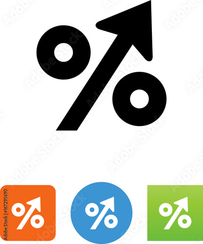 Fotografía Percentage Up Icon - Illustration
