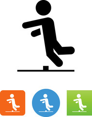 Sticker - Person Tripping Icon - Illustration