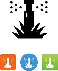 Sticker - Pop Up Sprinkler Icon - Illustration