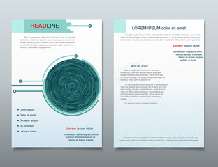 Wall Mural - circle brochure, business flyer design template. leaflet cover presentation. abstract technology. ve