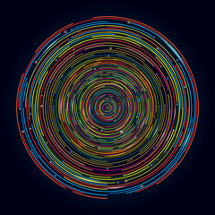 Wall Mural - circle future design, digital concept banner, vector