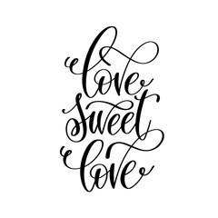 Wall Mural - love sweet love - hand lettering romantic quote